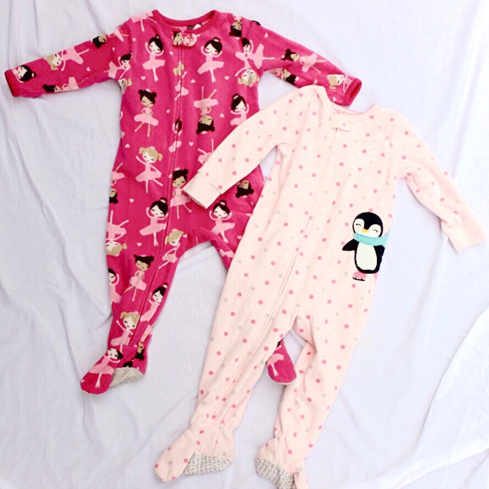 Bundle of 2 Warm Fleece Footie Carter’s Pajamas